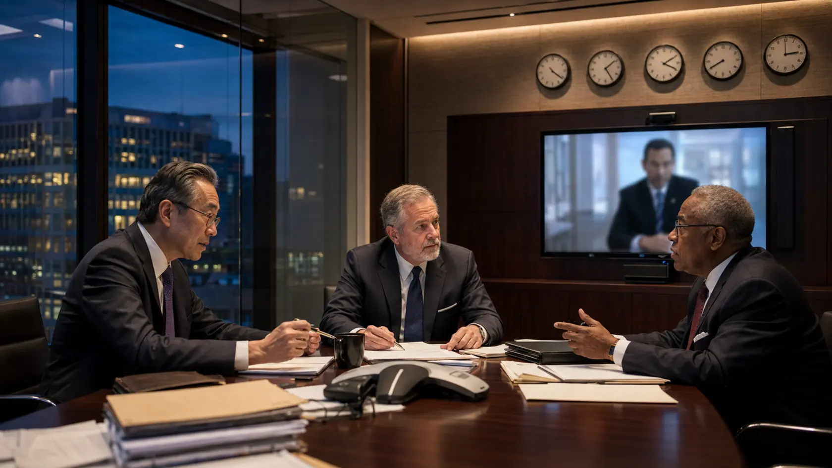 Counsel in a secure client briefing