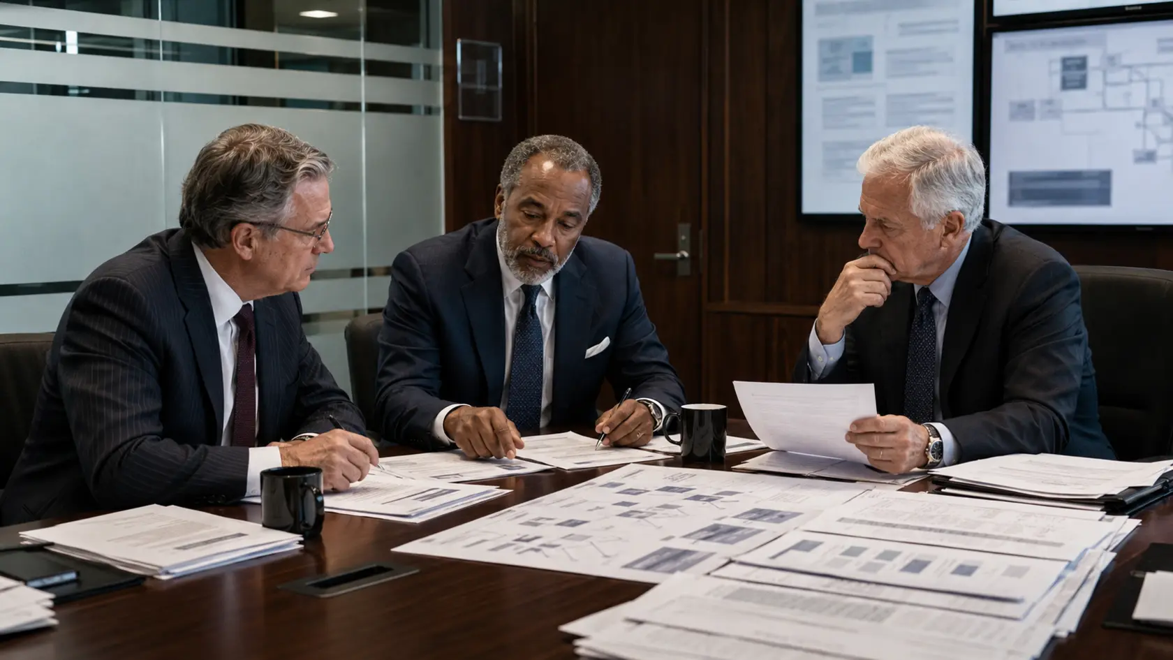 Senior lawyers working on attorneys matters